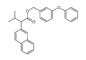 (3-phenoxyphenyl)methyl 3-methyl-2-naphthalen-2-ylbutanoate Structure