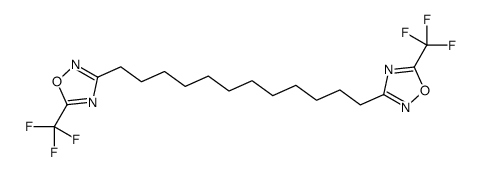 5-(trifluoromethyl)-3-[12-[5-(trifluoromethyl)-1,2,4-oxadiazol-3-yl]dodecyl]-1,2,4-oxadiazole Structure