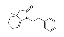 3a-methyl-1-(2-phenylethyl)-3,4,5,6-tetrahydroindol-2-one结构式