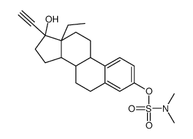 (17R)-3-(Dimethylsulfamoyloxy)-13-ethyl-18,19-dinorpregna-1,3,5(10)-trien-20-yn-17-ol结构式