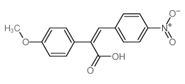 2-(4-methoxyphenyl)-3-(4-nitrophenyl)prop-2-enoic acid结构式