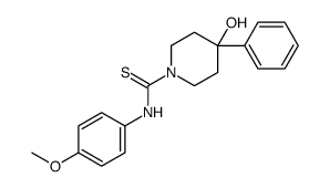 4-hydroxy-N-(4-methoxyphenyl)-4-phenylpiperidine-1-carbothioamide结构式