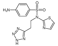 4-amino-N-[2-(2H-tetrazol-5-yl)ethyl]-N-(1,3-thiazol-2-yl)benzenesulfonamide结构式