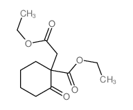 ethyl 1-(ethoxycarbonylmethyl)-2-oxo-cyclohexane-1-carboxylate structure