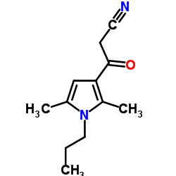 3-(2,5-Dimethyl-1-propyl-1H-pyrrol-3-yl)-3-oxopropanenitrile structure