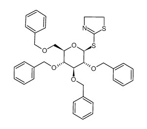 2-thiazolinyl 2,3,4,6-tetra-O-benzyl-1-thio-β-D-glucopyranoside结构式