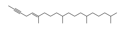 (E)-6,10,14,18-tetramethyl-5-nonadecene-2-yne Structure