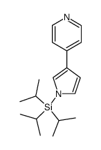 4-(1-(triisopropylsilyl)-1H-pyrrol-3-yl)pyridine结构式