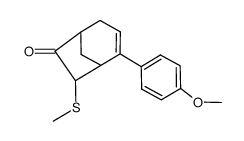 2-(4-methoxyphenyl)-7-(methylthio)bicyclo[3.2.1]oct-2-en-6-one结构式