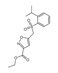 5-(2-Isopropyl-benzenesulfonylmethyl)-isoxazole-3-carboxylic acid ethyl ester Structure