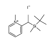 2-(1-(tert-butyldimethylsilyl)ethyl)-1-methylpyridin-1-ium iodide结构式