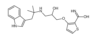 2-Thiophenecarboxamide, 3-(2-hydroxy-3-((2-(1H-indol-3-yl)-1,1-dimethy lethyl)amino)propoxy)-结构式