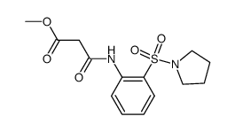 N-[2-(Pyrrolidine-1-sulfonyl)-phenyl]-malonamic acid methyl ester Structure