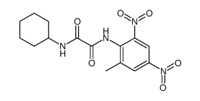 N-cyclohexyl-N'-(2-methyl-4,6-dinitro-phenyl)-oxalamide Structure