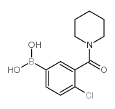 (4-CHLORO-3-(PIPERIDINE-1-CARBONYL)PHENYL)BORONIC ACID structure