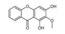 1,3-dihydroxy-2-methoxyxanthen-9-one结构式