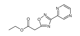 1,2,4-Oxadiazole-5-acetic acid, 3-(2-pyrazinyl)-, ethyl ester Structure