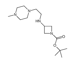 1-Boc-3-[(4-甲基哌嗪-1-乙基)-氨基]-氮杂丁烷结构式