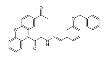 1-(2-acetylphenothiazin-10-yl)-2-[(2E)-2-[(3-phenylmethoxyphenyl)methylidene]hydrazinyl]ethanone Structure