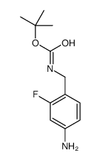 tert-butyl N-[(4-amino-2-fluorophenyl)methyl]carbamate结构式