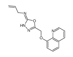 N-prop-2-enyl-5-(quinolin-8-yloxymethyl)-1,3,4-oxadiazol-2-amine结构式