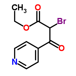 Ethyl 2-bromo-3-oxo-3-(4-pyridinyl)propanoate结构式