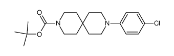 9-(4-chloro-phenyl)-3,9-diaza-spiro[5.5]undecane-3-carboxylic acid tert-butyl ester结构式