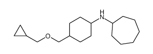 N-[4-(cyclopropylmethoxymethyl)cyclohexyl]cycloheptanamine结构式