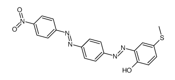 2-(4'-nitrophenylazo-4-phenylazo-)-4-methylthio-phenol结构式