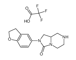 2-(2,3-Dihydro-1-benzofuran-5-yl)hexahydroimidazo[1,5-a]pyrazin-3(2H)-one trifluoroacetate结构式