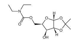 5-O-diethylcarbamoyl-1,2-isopropylidene-β-D-xylofuranose Structure