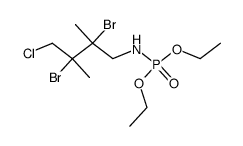 diethyl N-(2,3-dibromo-4-chloro-2,3-dimethylbutyl)phosphoramidate结构式