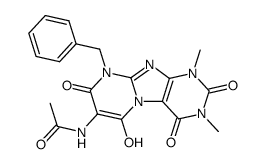 Acetamide,N-[1,2,3,4,8,9-hexahydro-6-hydroxy-1,3-dimethyl-2,4,8-trioxo-9-(phenylmethyl)pyrimido[2,1-f]purin-7-yl]- picture