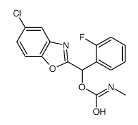 [(5-chloro-1,3-benzoxazol-2-yl)-(2-fluorophenyl)methyl] N-methylcarbamate结构式