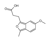 3-(6-Methoxy-3-methyl-2-benzofuranyl)propionic acid结构式