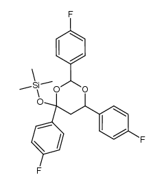 trimethyl((2,4,6-tris(4-fluorophenyl)-1,3-dioxan-4-yl)oxy)silane Structure