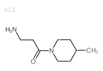 3-Amino-1-(4-methyl-1-piperidinyl)-1-propanone hydrochloride结构式