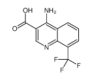 4-amino-8-(trifluoromethyl)quinoline-3-carboxylic acid结构式