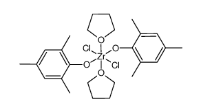 (THF)2Cl2Zr(2,4,6-Me3-C6H2O) Structure