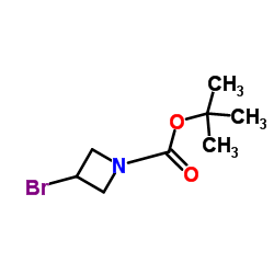 3-Bromo-1-azetidinecarboxylic acid tert-butyl ester structure