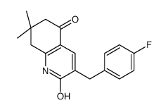 3-[(4-fluorophenyl)methyl]-7,7-dimethyl-6,8-dihydro-1H-quinoline-2,5-dione Structure