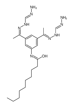 N-[3,5-bis[N-(methanehydrazonoylamino)-C-methylcarbonimidoyl]phenyl]decanamide结构式