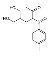 6-hydroxy-5-(hydroxymethyl)-3-(4-methylphenyl)sulfinylhexan-2-one Structure