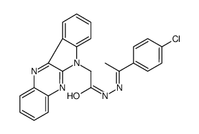 N-[(E)-1-(4-chlorophenyl)ethylideneamino]-2-indolo[3,2-b]quinoxalin-6-ylacetamide结构式