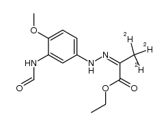 ethyl 2-(2-(3-formamido-4-methoxyphenyl)hydrazono)propanoate-3,3,3-d3 Structure