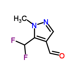 5-(二氟甲基)-4-甲酰基-1-甲基-1H-吡唑结构式