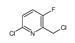 6-氯-2-(氯甲基)-3-氟吡啶结构式