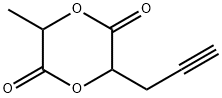 3-methyl-6-propargyl-1,4-dioxane-2,5-dione structure