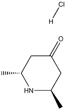 trans-2,6-Dimethyl-4-oxo-piperidine hydrochloride结构式