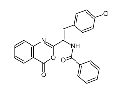 2-(α-Phenylimido-β-p-chlorophenyl)vinyl-4(H)-3,1-benzoxazin-4-one Structure